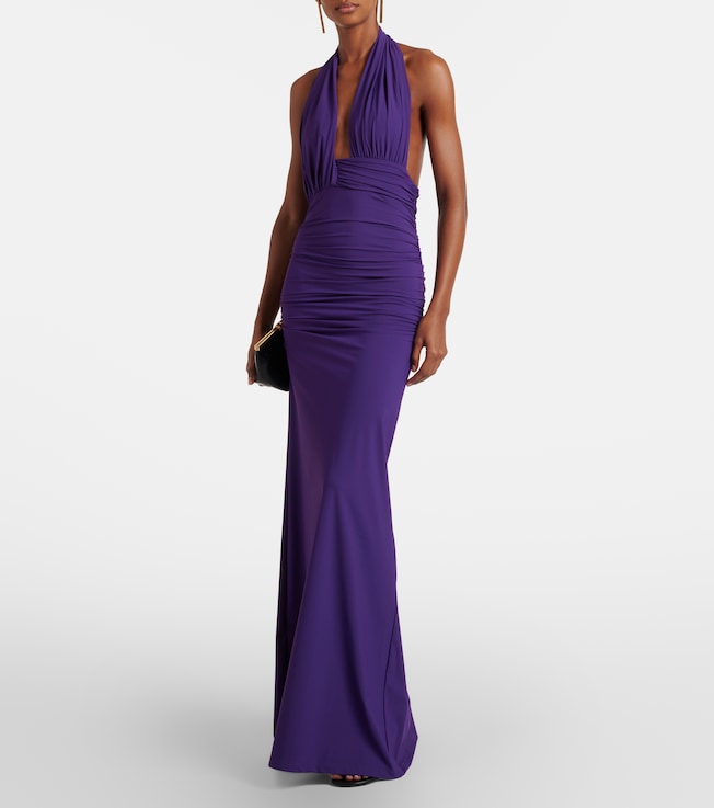 Christopher Esber Halterneck open-back maxi dress