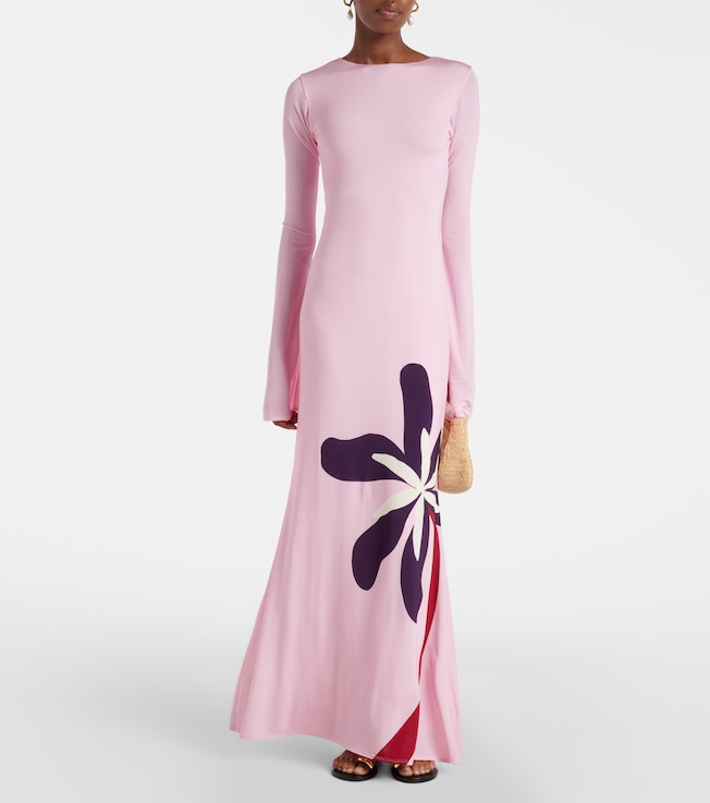Cala de la Cruz Amay floral jersey maxi dress