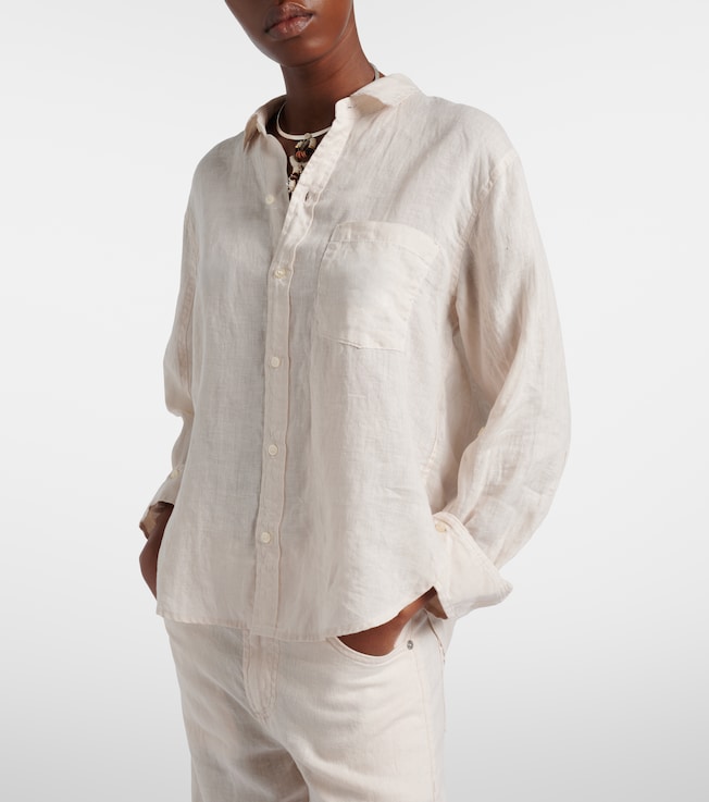 Citizens Of Humanity Kayla Shrunken linen shirt