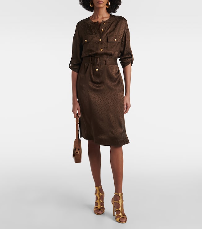 Tom Ford Silk jacquard midi dress