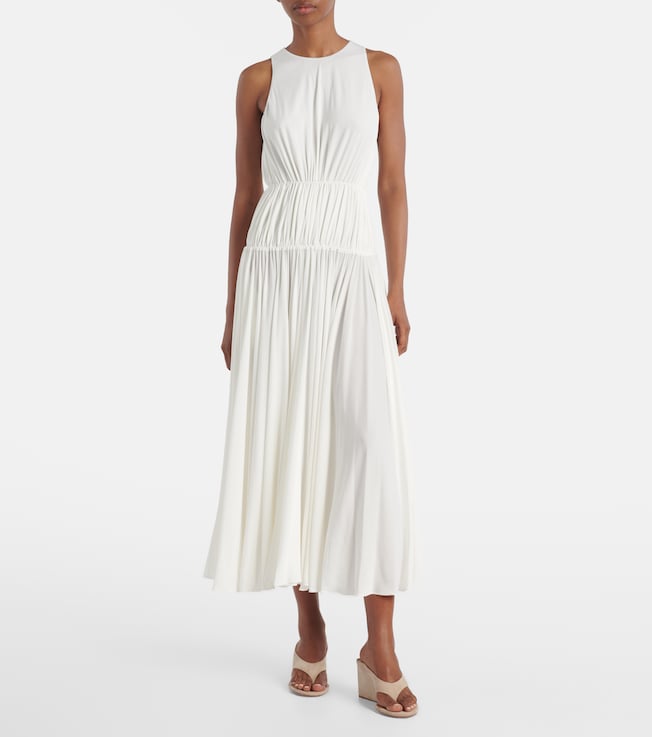 Alaïa Gathered jersey maxi dress