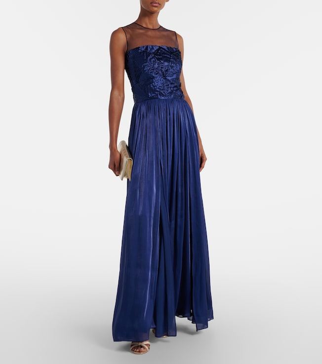 Costarellos Pleated gown