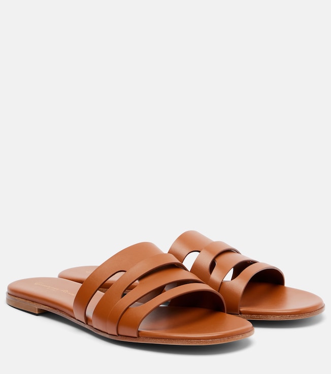 GIANVITO ROSSI Milos leather slides