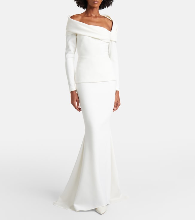 Safiyaa Millie draped crêpe gown