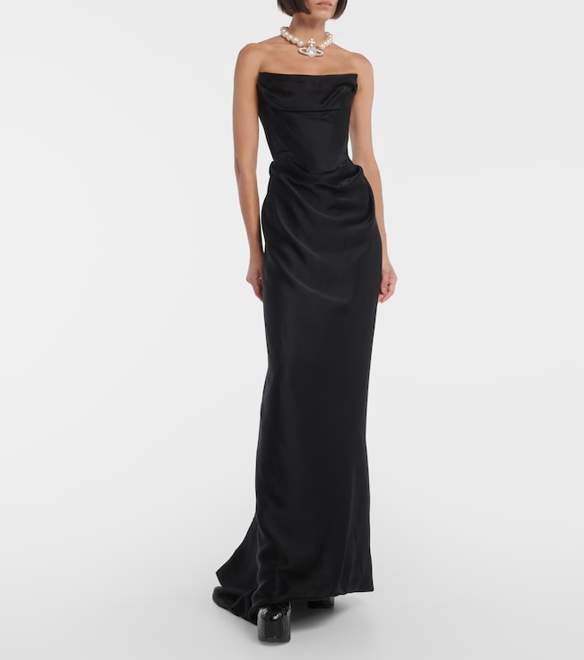 Vivienne Westwood Off-shoulder satin gown