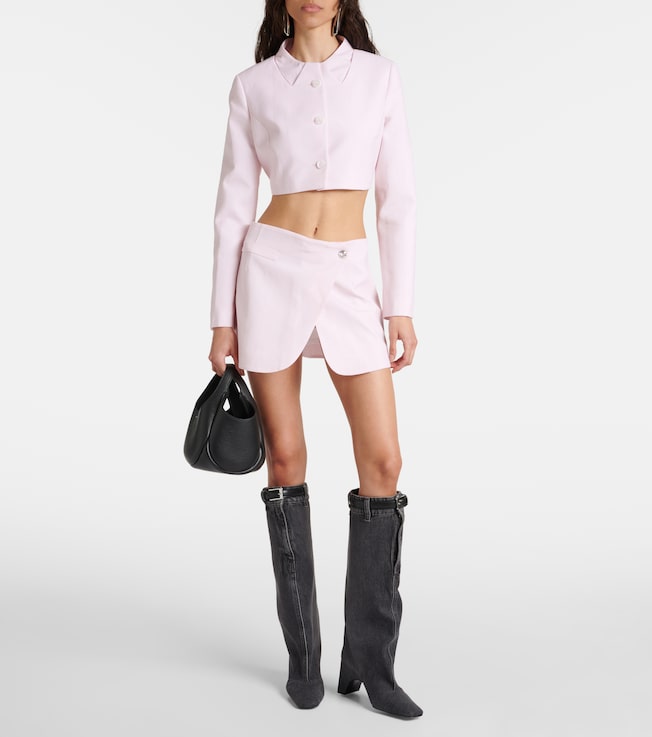 Coperni Trompe l'oeil cropped virgin wool jacket