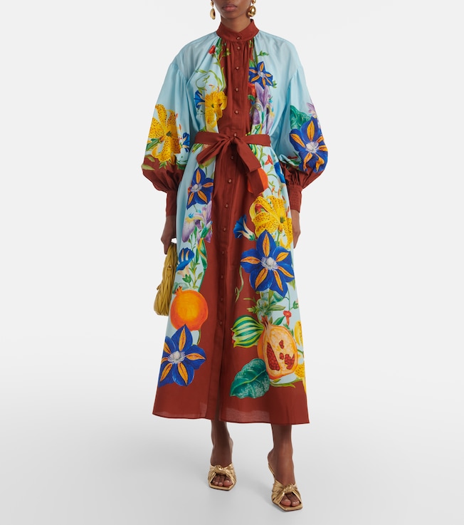 Alémais Dahlia cotton and silk shirt dress