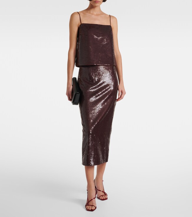 Roland Mouret Sequined midi skirt