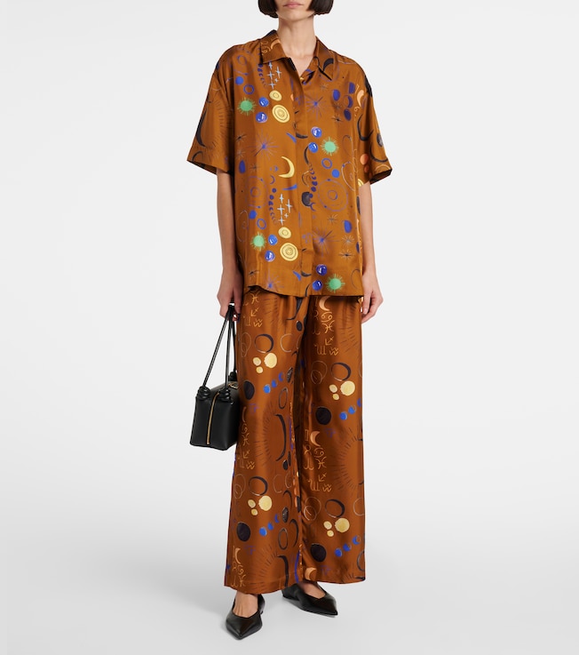 Asceno Montauk printed silk twill shirt