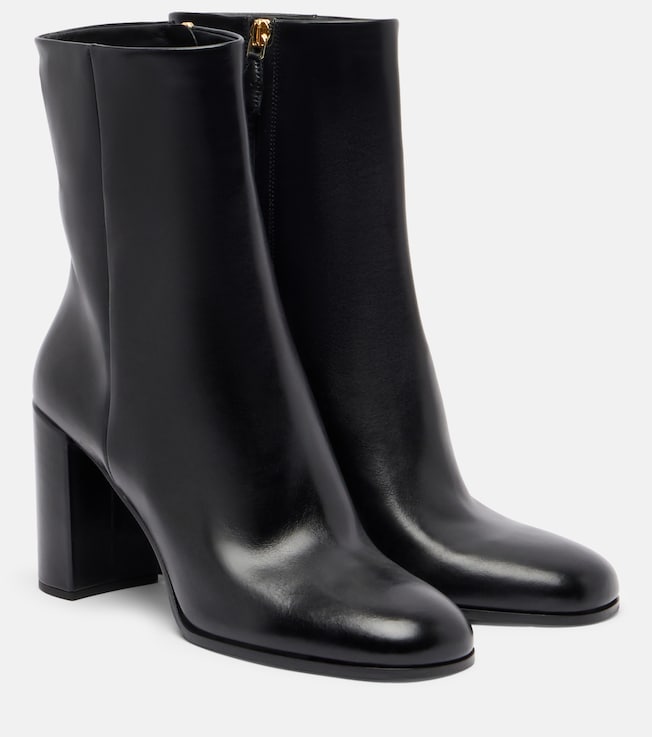 Prada 85 leather ankle boots