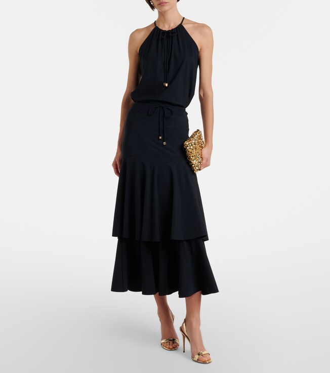 Dorothee Schumacher Modern Flow tiered midi skirt