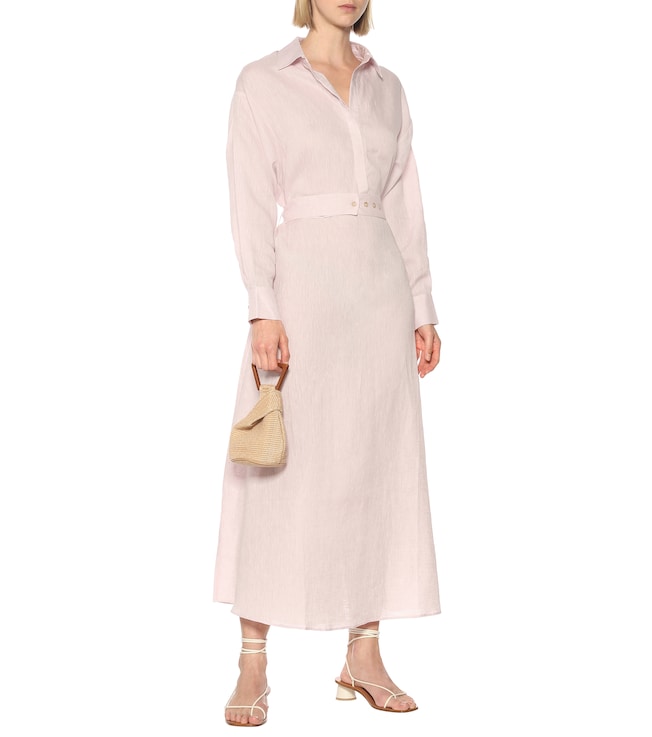 Asceno Porto linen maxi shirt dress