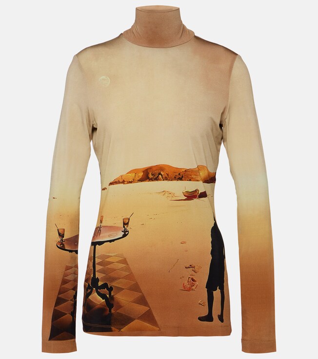 Bedrucktes Top aus Jersey | Rabanne