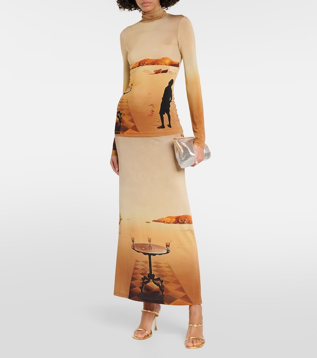 Bedrucktes Top aus Jersey | Rabanne