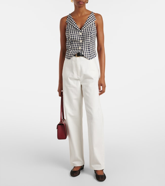RIXO Tiggy checked vest