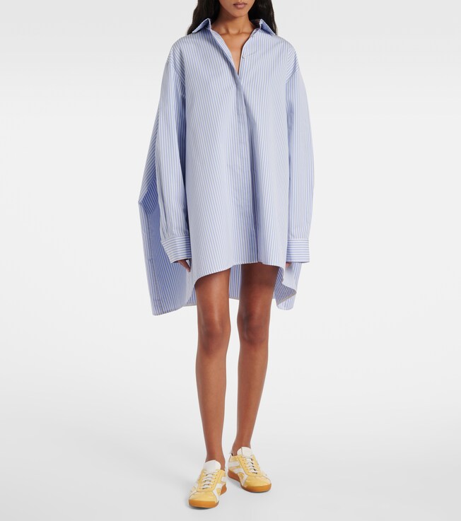 Proenza Schouler Isla striped cotton and silk minidress