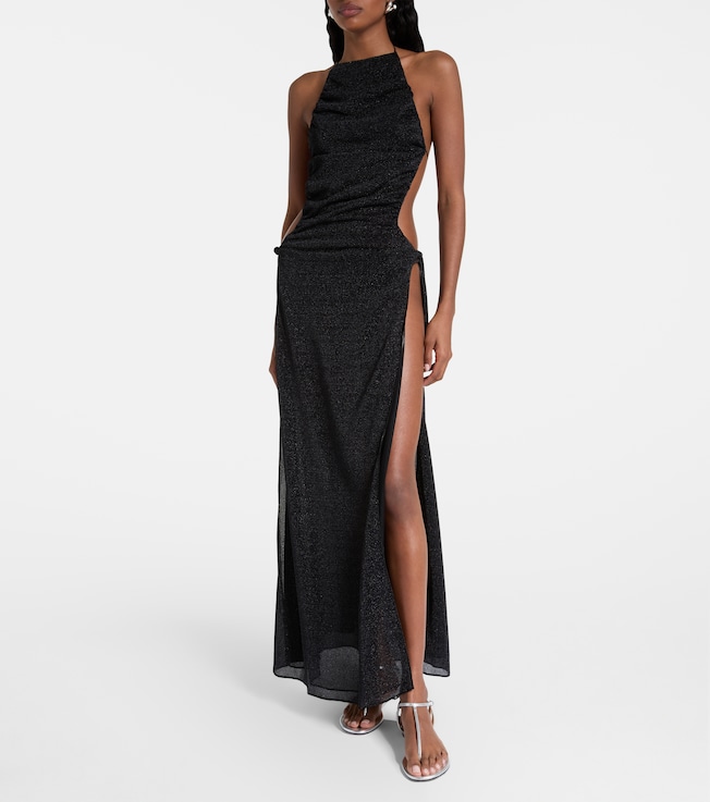 Oséree Lumière open-back maxi dress