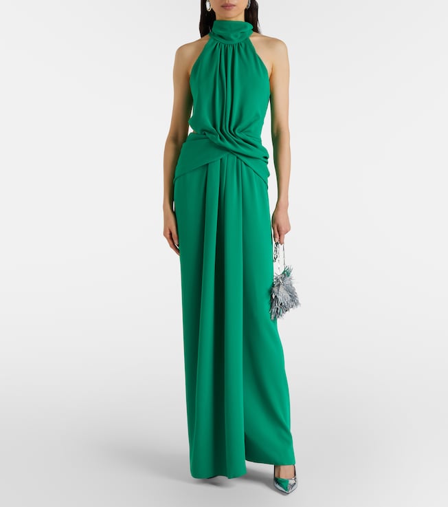 Johanna Ortiz Cutout gathered maxi dress