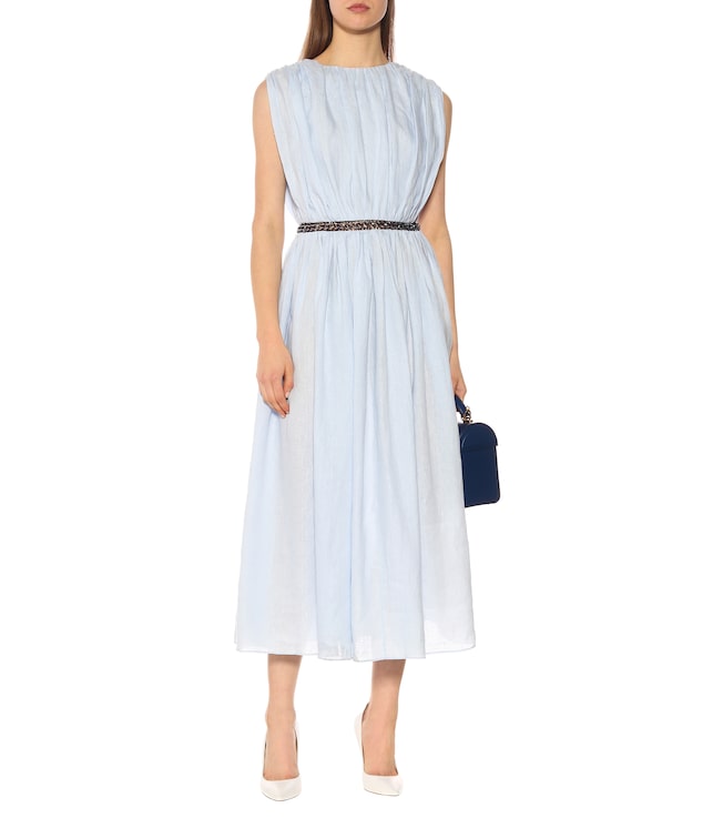 Gabriela Hearst Cristina linen midi dress
