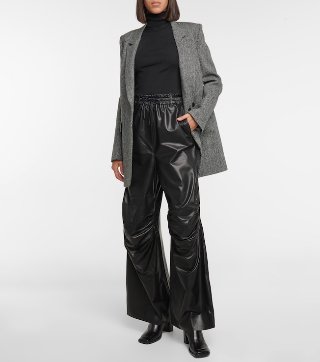 Petar Petrov Gines wide-leg leather sweatpants