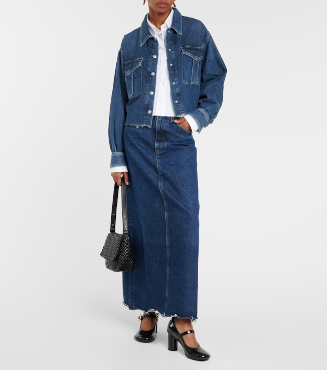 Agolde Hilla denim maxi skirt