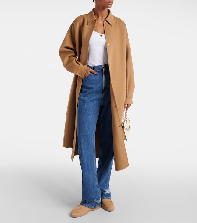 Valentino VGold wool and cashmere coat