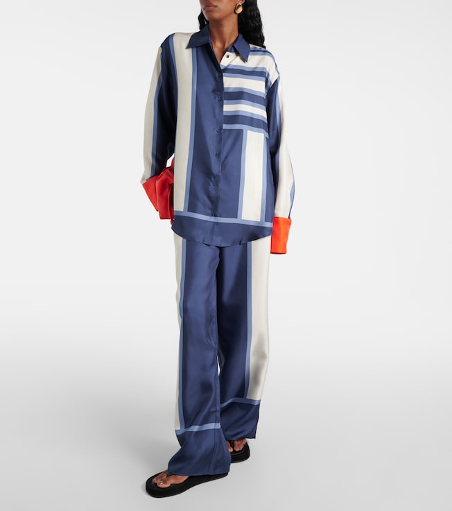 SIR. Dazed printed silk palazzo pants