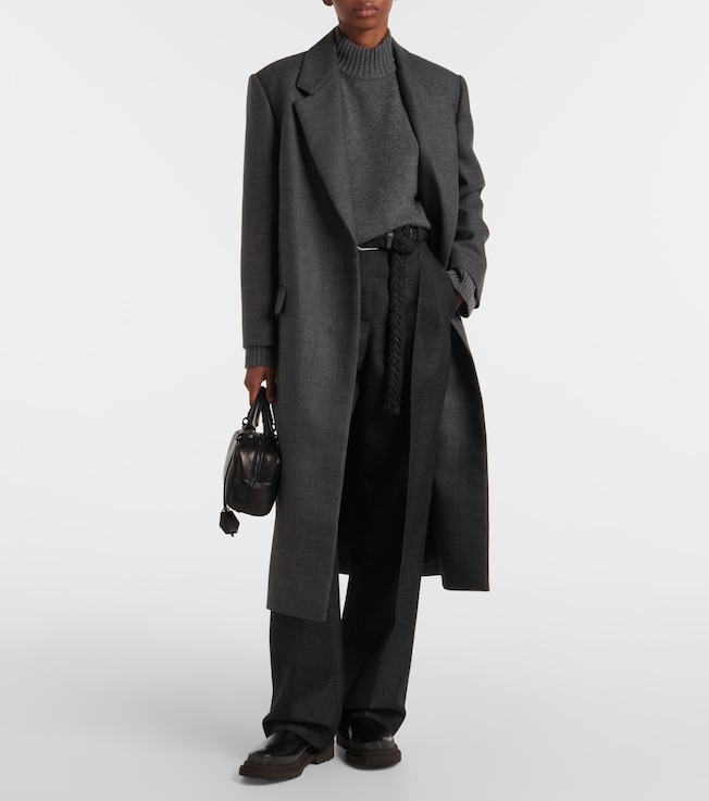 Brunello Cucinelli High-rise wool wide-leg pants