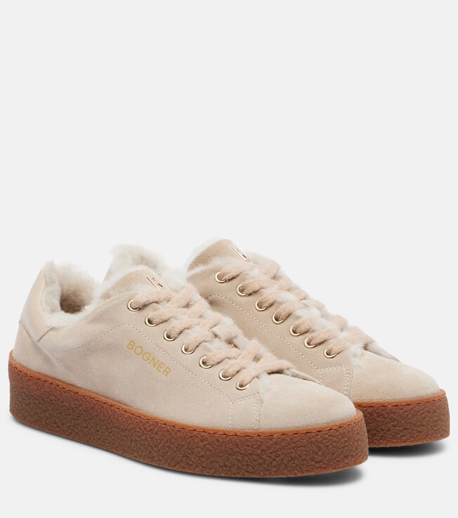 BOGNER Lucerne shearling-lined suede sneakers