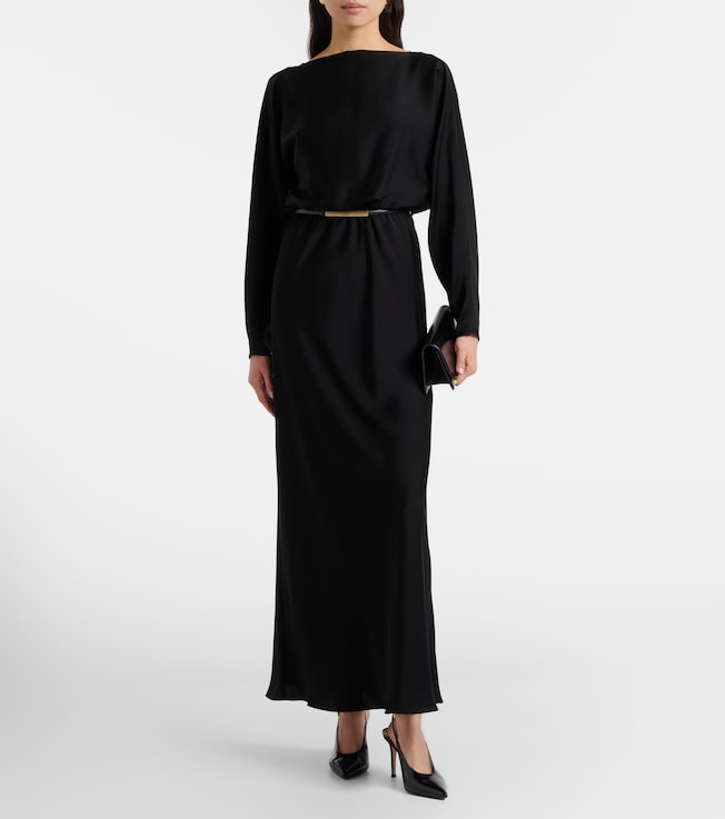 Max Mara Draped satin gown