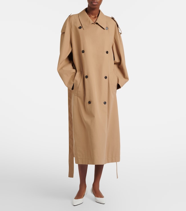 The Row Dester cotton and cashmere trench coat
