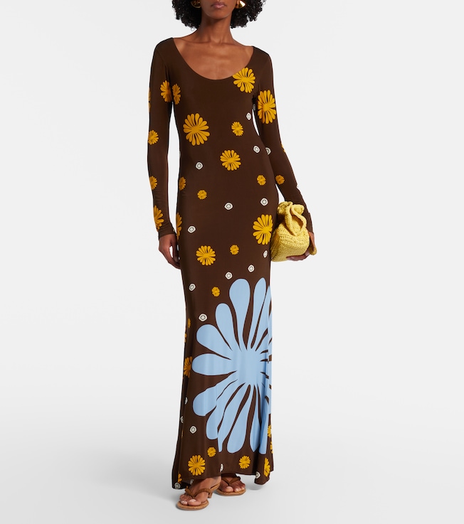 Cala de la Cruz Cala de la Cruz Rocco floral jersey maxi dress