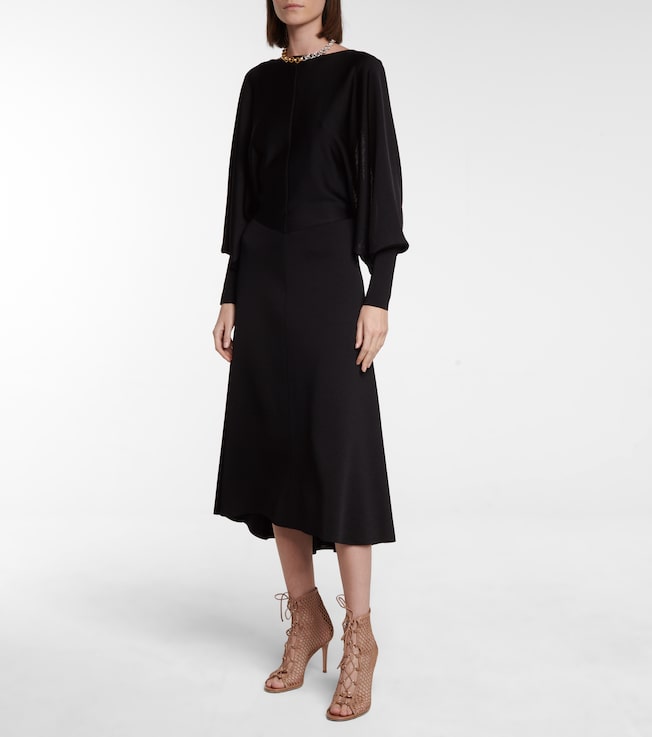 Victoria Beckham Open-back stretch-knit midi dress