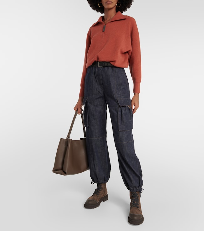 Brunello Cucinelli Mid-rise cargo jeans