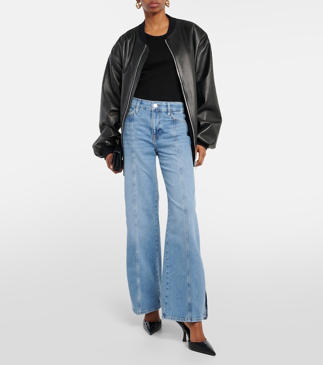 FRAME Le Slim Palazzo high-rise wide-leg jeans