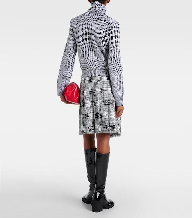 Burberry Burberry Houndstooth wool-blend turtleneck sweater