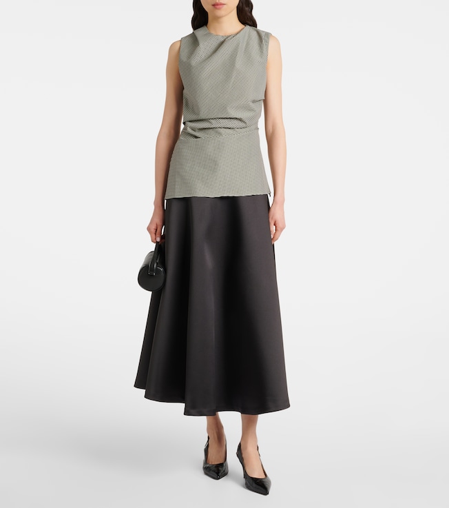 Róhe Checked wool-blend top