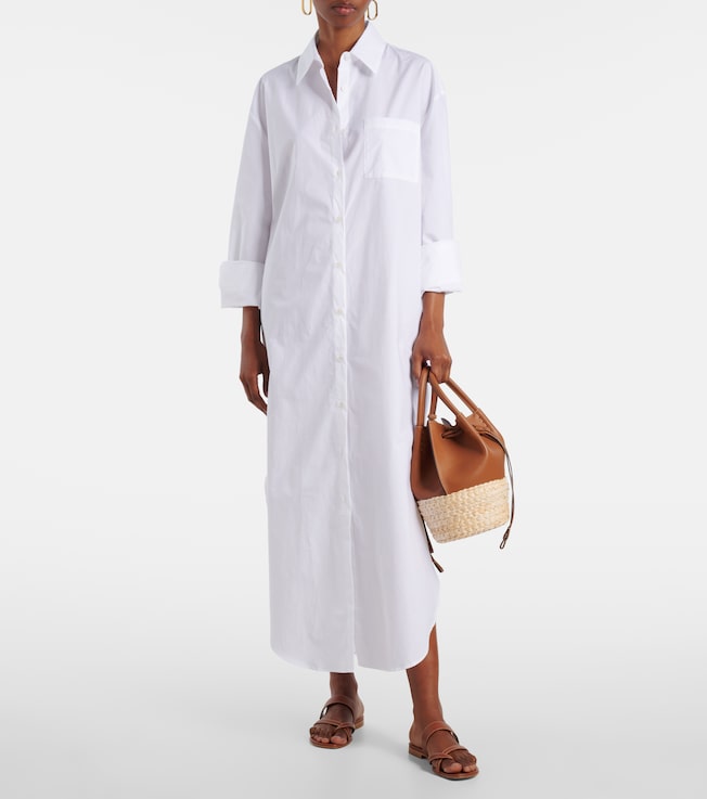 The Frankie Shop Helena cotton shirt dress
