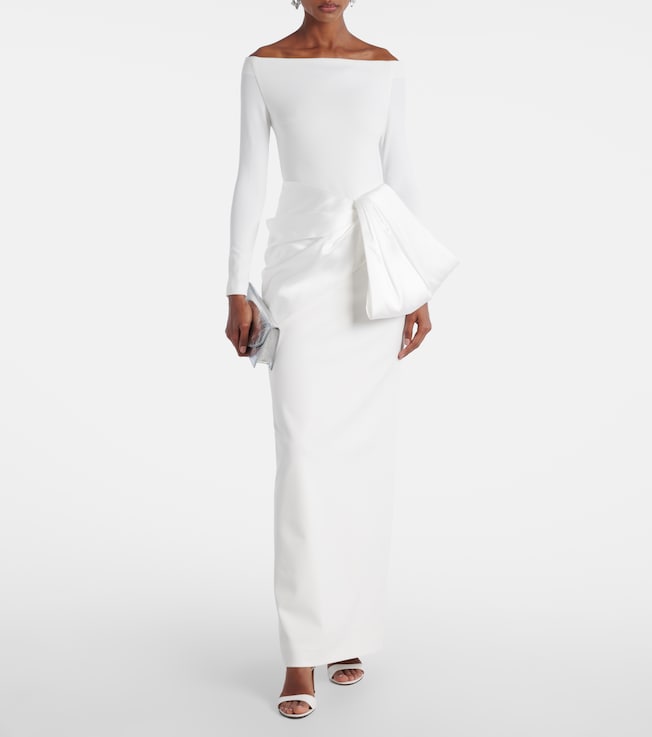 Solace London Kori satin-trimmed gown