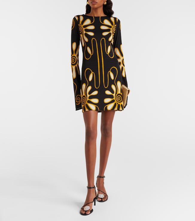 Cala de la Cruz Maisha printed jersey minidress