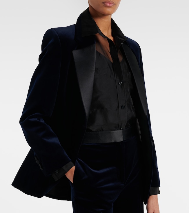 Victoria Beckham Victoria Beckham Cotton-blend velvet blazer