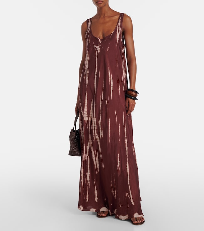 Anna Kosturova Tie-dye silk maxi dress