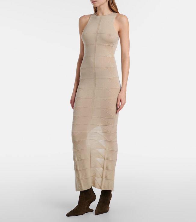 Rick Owens Motivo virgin wool maxi dress