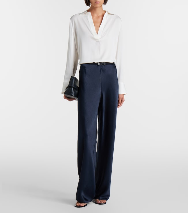Vince Colette satin wide-leg pants