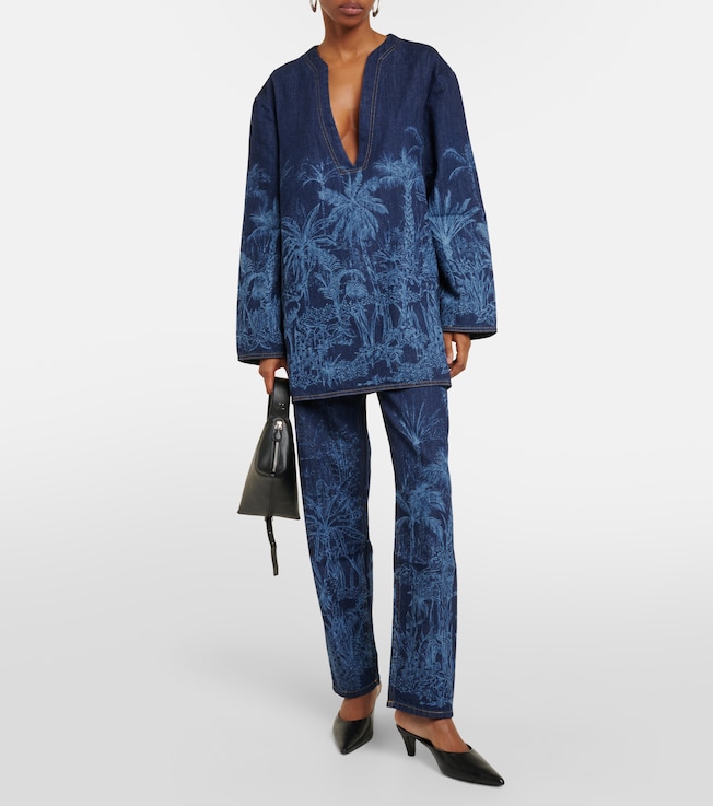 Alanui Jungle printed high-rise jeans