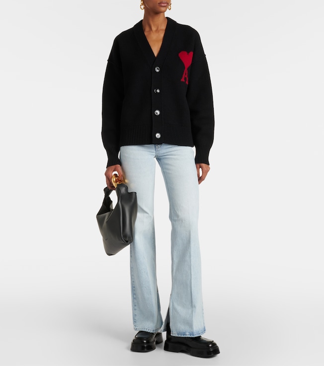 Ami Paris Split-hem flared jeans