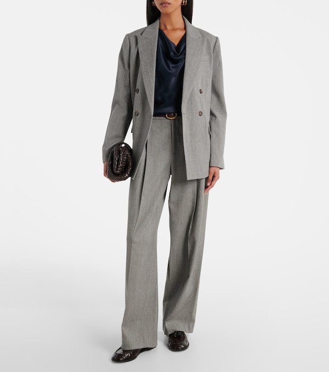 Vince Draped silk satin top