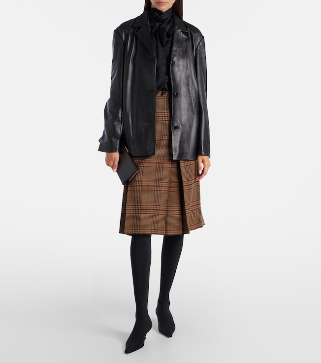 NOUR HAMMOUR Opus leather blazer