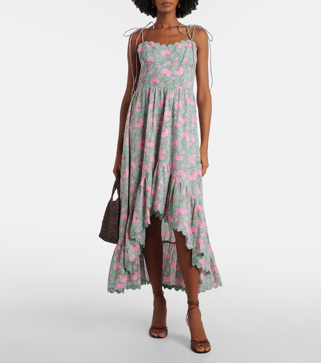 Juliet Dunn Floral cotton midi dress