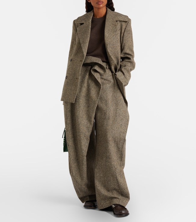 Jw Anderson Asymmetric wool wide-leg pants